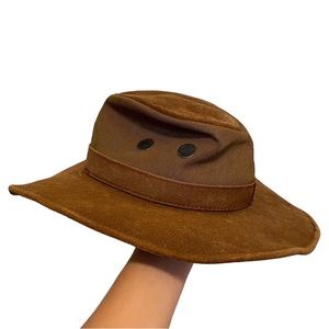 Henschel Hat Co Leather Vented Hat Sz Small